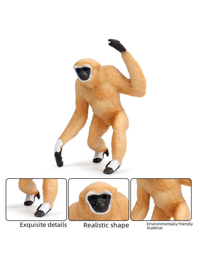Children's Cognitive Solid Simulation Animal Model Gorilla Monkey Ape Wild Animal Plastic Model Toy Ornaments-Color:M-1866 Baby Monkey - Image 3