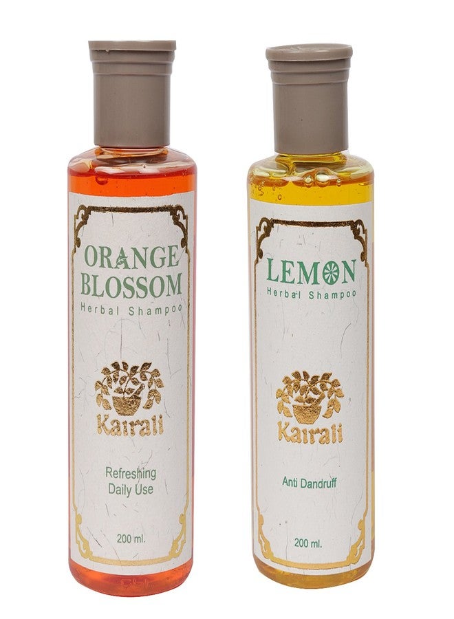 Kairali مجموعة شامبو كيرالي: شامبو الليمون وشامبو زهر البرتقال (عبوة من قطعتين) - Image 1