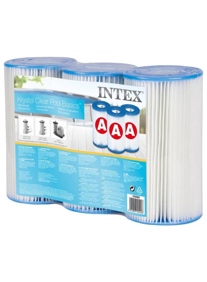 INTEX Pack Of 3 Type A Filter Cartridge Set  - Image 2