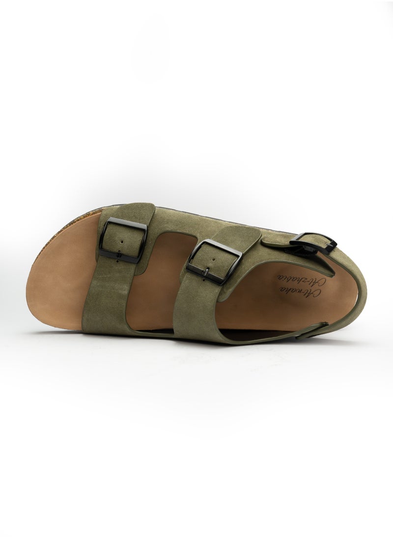 AL-WAHA AL-ZHABIA Men's Genuine Leather Sandals | Breathable PU Sole, Anti-Slip & Durable for Desert Climate | Daily Wear Comfort | Sandals for Men(43)  - Image 4