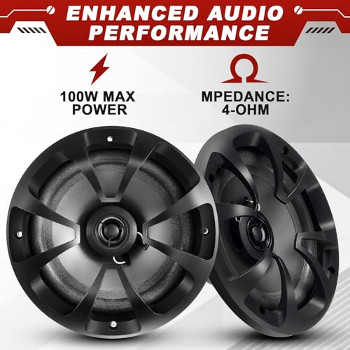 Datanly 2-Way Coaxial Car Audio Speakers with Speaker Box Enclosures Set Sturdy Constructed Car Stereo and Sound System Accessories Portable Audio Equipment for Vehicles(Separate,6.5" 100 W) - Image 4