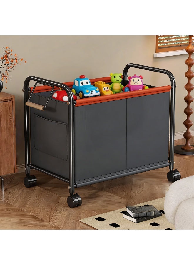 XICEN Kids Toy Storage Organizer with Wheels, Large Capacity Oxford Cloth Toy Box, Mobile Storage Bins can hold Toys, Clothes, Books, Snacks for Nursery, Bedrooms, Toy Rooms, Playrooms - Image 1