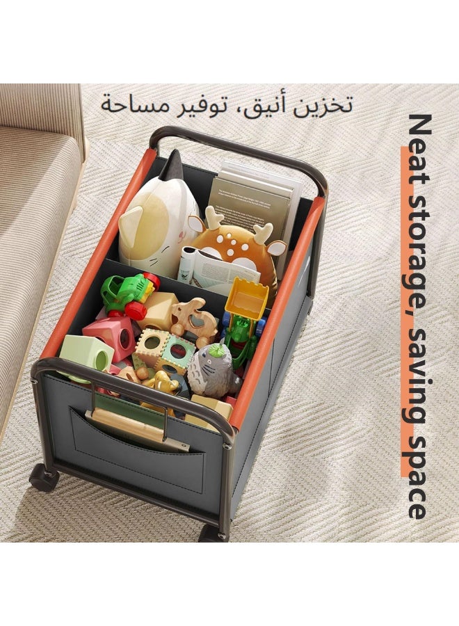 XICEN Kids Toy Storage Organizer with Wheels, Large Capacity Oxford Cloth Toy Box, Mobile Storage Bins can hold Toys, Clothes, Books, Snacks for Nursery, Bedrooms, Toy Rooms, Playrooms - Image 5