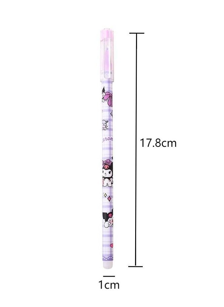 Sanrio 12 PCS Cartoon Sanrio Ballpoint Pens, Anime Gel Ink Pen Black 0.5mm Melody Gifts -  Kawaii Office School Supplies Set for Kid Teen Girls Students  - Image 3