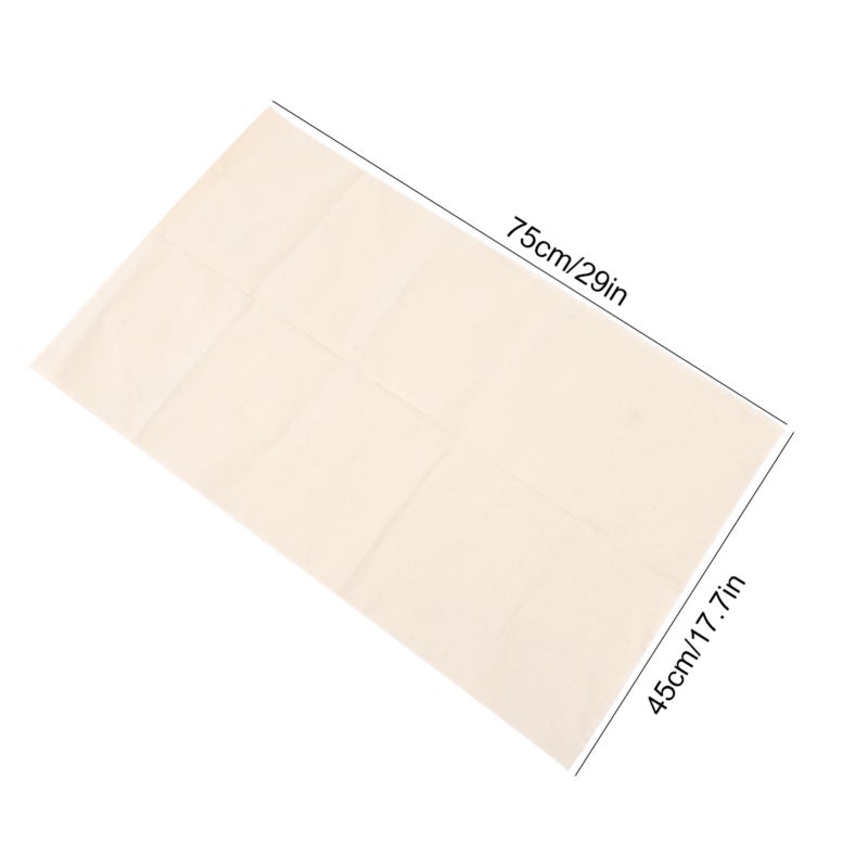 Baking Cloth Mat 47*75cm Natural Cotton - Non-sticky Moisture Prevention Proofing Mat for Bread Baguette Baking - Image 3