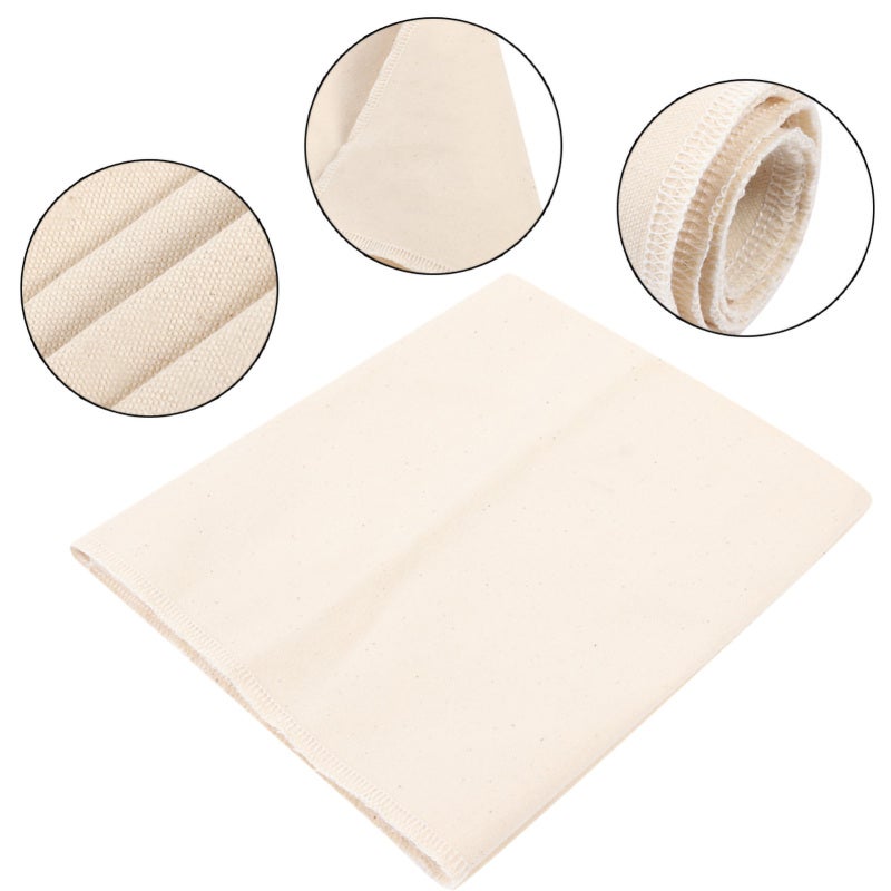 Baking Cloth Mat 47*75cm Natural Cotton - Non-sticky Moisture Prevention Proofing Mat for Bread Baguette Baking - Image 5