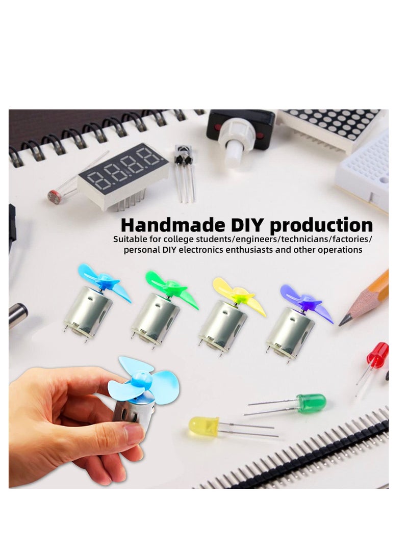 Excefore DC Motor, 12 Pcs 3V-12V 280 Micro DC Motor, Round Shaft Electric Motor, Mini Electric Hobby Motor, for DIY Toys Science Projects Airplane RC Boat Model - Image 4