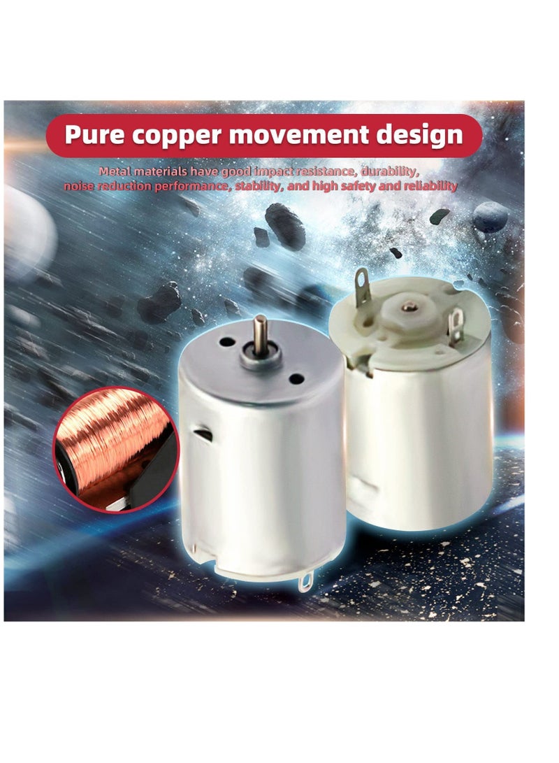 Excefore DC Motor, 12 Pcs 3V-12V 280 Micro DC Motor, Round Shaft Electric Motor, Mini Electric Hobby Motor, for DIY Toys Science Projects Airplane RC Boat Model - Image 2