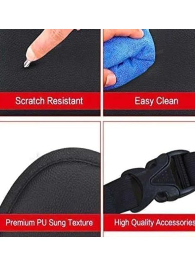 2-Piece Backseat Car Organizer with Multi-Pocket Storage – Waterproof Rear Seat Back Organizer for Cars, SUVs & Trucks, Durable Travel Storage Bags for Kids’ Essentials, Toys, Snacks, Tablets & Accessories – Black - Image 3