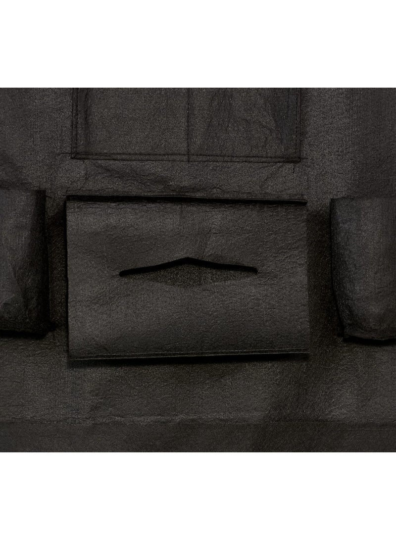 2-Piece Backseat Car Organizer with Multi-Pocket Storage – Waterproof Rear Seat Back Organizer for Cars, SUVs & Trucks, Durable Travel Storage Bags for Kids’ Essentials, Toys, Snacks, Tablets & Accessories – Black - Image 4