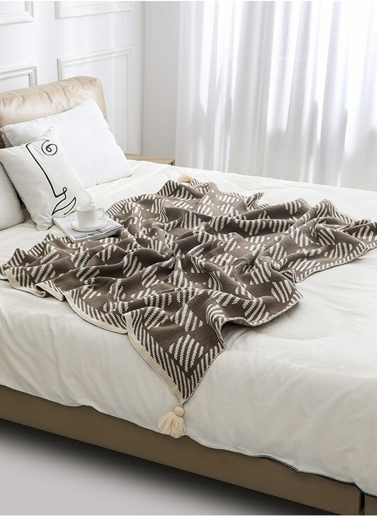 Loquat Bohemian Style Knitted Soft Throw Blanket Keep Warm  - Image 2