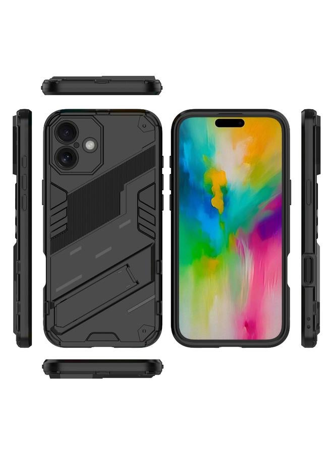 S-TOP Case For iPhone 16 Plus Punk Armor 2 in 1 PC + TPU Phone Case with Holder - Image 3