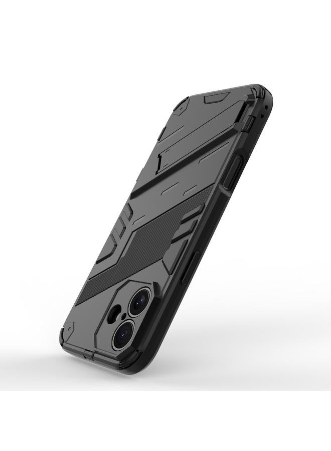 S-TOP Case For iPhone 16 Plus Punk Armor 2 in 1 PC + TPU Phone Case with Holder - Image 5