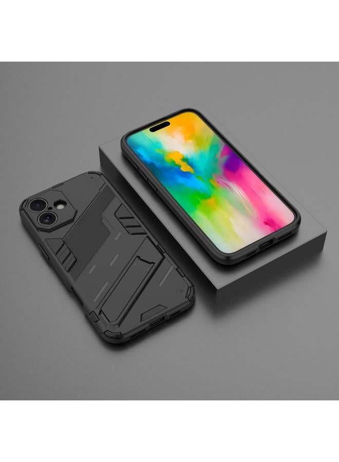 S-TOP Case For iPhone 16 Plus Punk Armor 2 in 1 PC + TPU Phone Case with Holder - Image 2