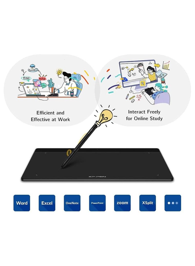 XP-PEN Deco Fun XS Drawing Tablet 4.8 x 3 Inch Graphic Tablets with Battery-free Stylus Digital Pen Tablet for OSU! (Black) - Image 4