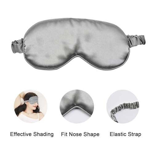 LERSVICVIL Sleep Mask 4 Pack Silk Eye Cover Soft Satin Blindfold Elastic Strap Night Eyeshade Travel Nap for Women Men - Image 4