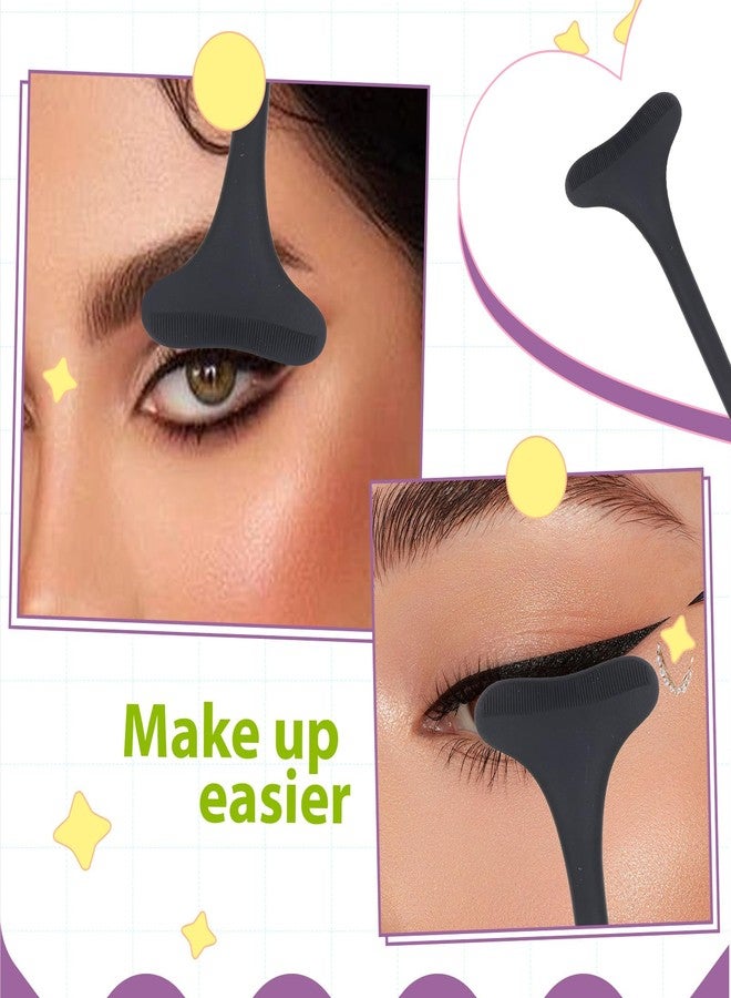 Zyghjort Black Mascara Shield, Mascara Guard for Eyelashes Silicone Mascaras Applicator Guards Reusable Eyelash Applicator Tool Eyelash Silicone Shield Guards Eyeliner Mascaras Protector Tool for Women - Image 5