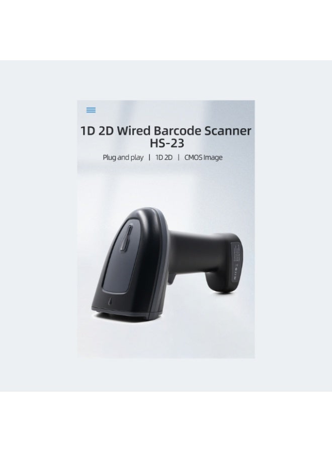 كالون قارئ باركود سلكي ثنائي الأبعاد بتقنية Qr، ماسح باركود لإيصالات الدفع النقدي، جرد الشيك البنكي - Image 5