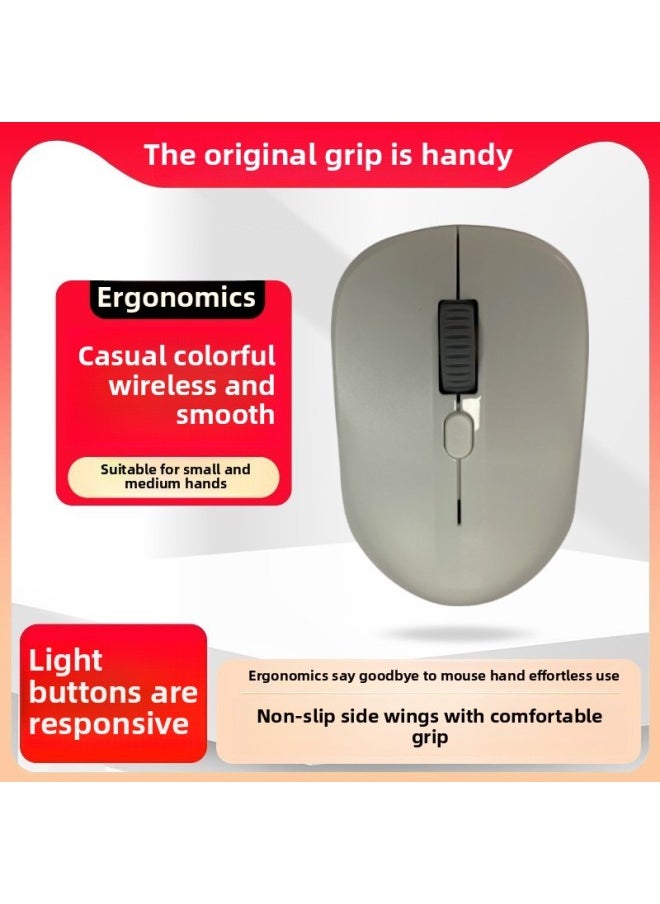Generic Wireless Mouse Battery Edition Business Portable Home Desktop Notebook Office General-Specification:Purple  - Image 4