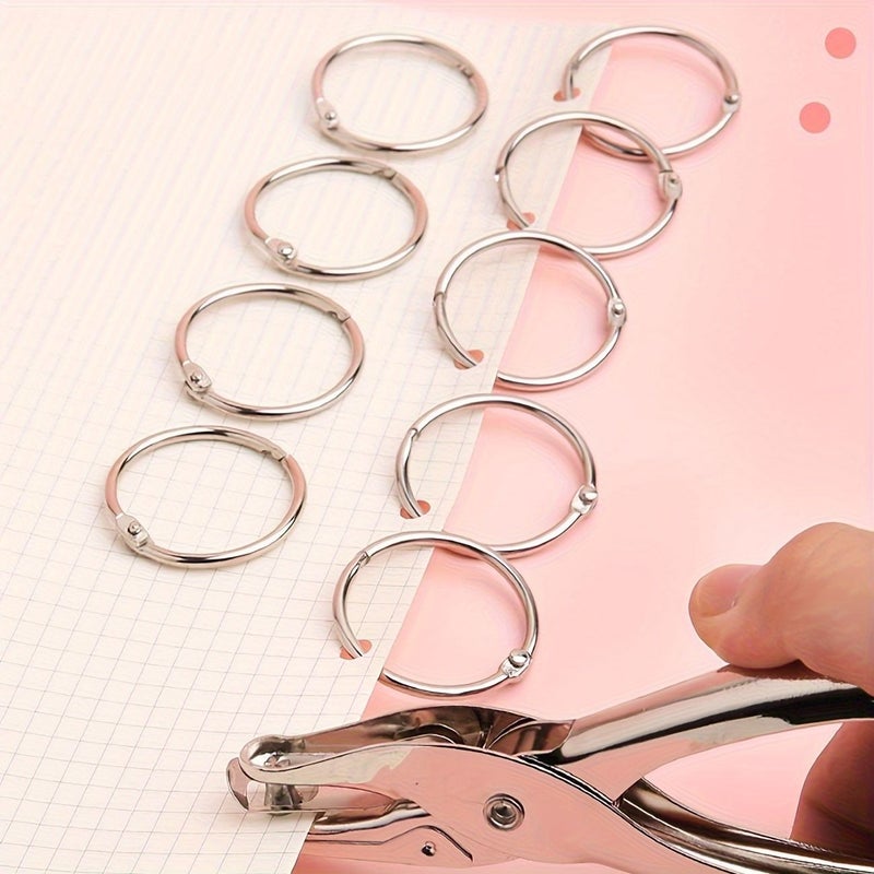 20 Metal Binder Rings 1 Inch 25mm Loose Leaf Keychain for Organizing Documents Keys - Image 4