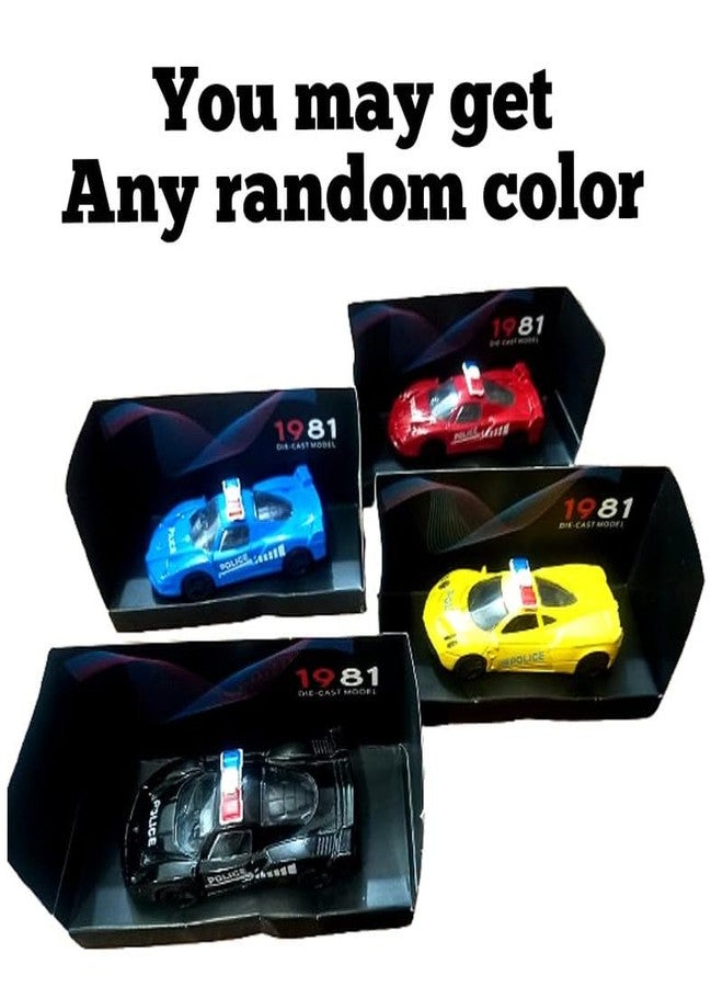 COLLEN ARRAY Diecast Metal Police Toy car for Kids, Pullback Feature, Dashing Luxury Model; You May get Any Random Color or Model, Pack of 1 car Toy -8 - Image 2