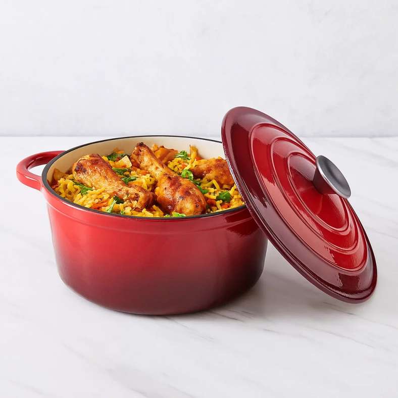 Pan Home Glazura Enameled Cast Iron Cooking Pot 2l - Ombre Red - 201AIC9901495 - Image 4