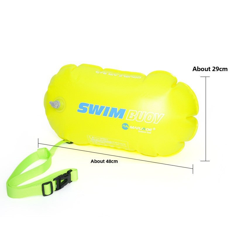 Generic Outdoor Swimming Bag Swimming Float Inflatable Floating Bag Storage and Fart Floating Bag Waterproof Bag Buoy Sports Bag double balloon fluorescent yellow