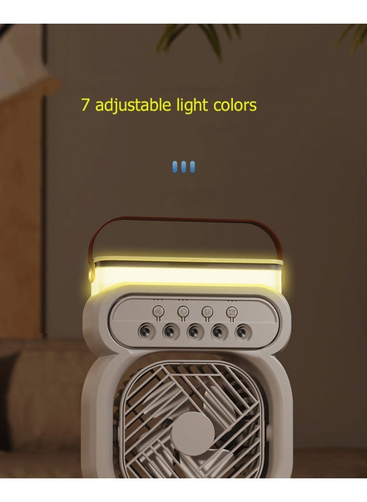 Generic Portable Air Conditioner Fan Mini Evaporative Air Cooler with 7 Colors LED Light 1/2/3 H Timer 3 Wind Speeds and 3 Spray Modes for Office Home Dorm Travel(White)  - Image 5