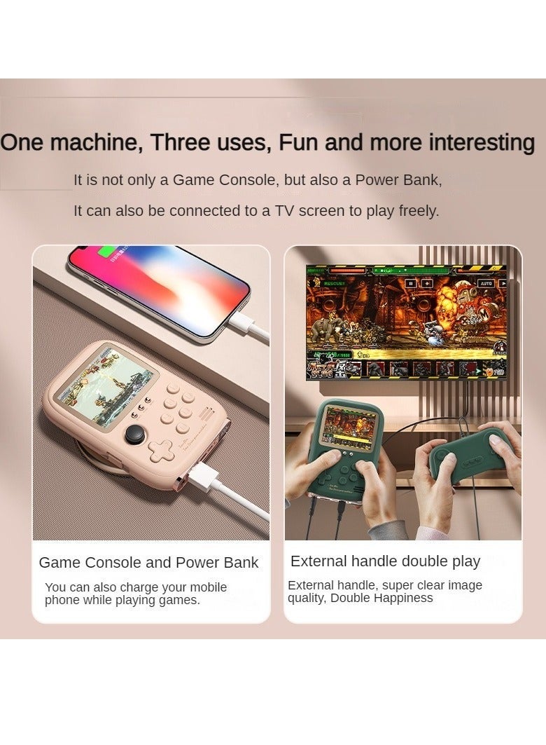 DY-19 Portable Retro Handheld Game Console, 6000mAh Capacity, 3.2-Inch Soft Light Colour Screen, Built-in 10000+ Game (Pink) - Image 3