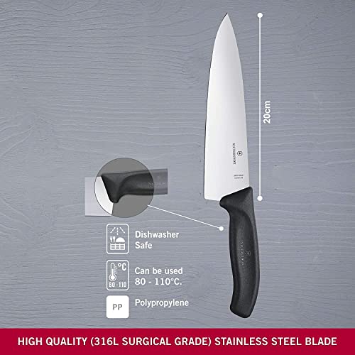Victorinox Swiss Classic 8-Inch Chef's Knife with Straight-Edge Blade and Black Handle - Image 3