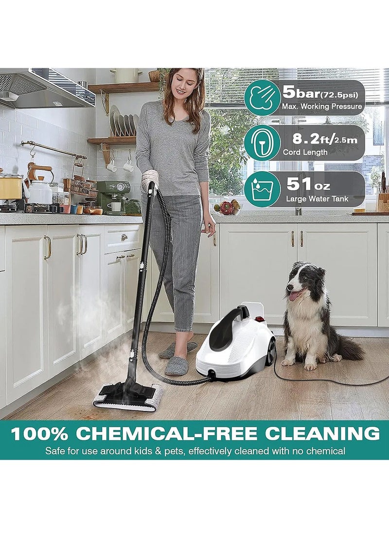 ET-LIFE - Steam Cleaner, 5Bar Steam Pressure, 5-8Min Heating Time, 2000W, 2L, for Floor Cleaning/Car Cleaning/Sofa Cleaning/Kitchen Cleaning/Toilet Cleaning/Washer Cleaning/Housekeeping - Image 1