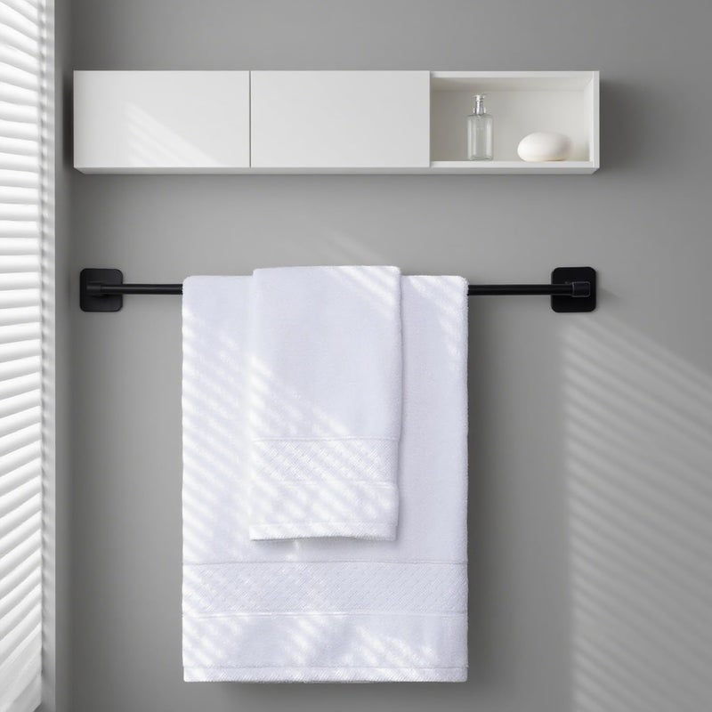 COZYART مجموعة مناشف استحمام بيضاء 6 قطع، فاخرة 100% قطن تركي 650GSM بجودة الفنادق، ناعمة، ماصة، مجموعات مناشف للحمام | 2 منشفة استحمام 2 منشفة يد 2 قطعة قماش للغسيل - Image 2