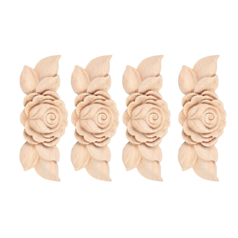 Type D Corner Scabbed Onlay Vintage Style Furniture Decoration Set of 4 Pieces - Image 4