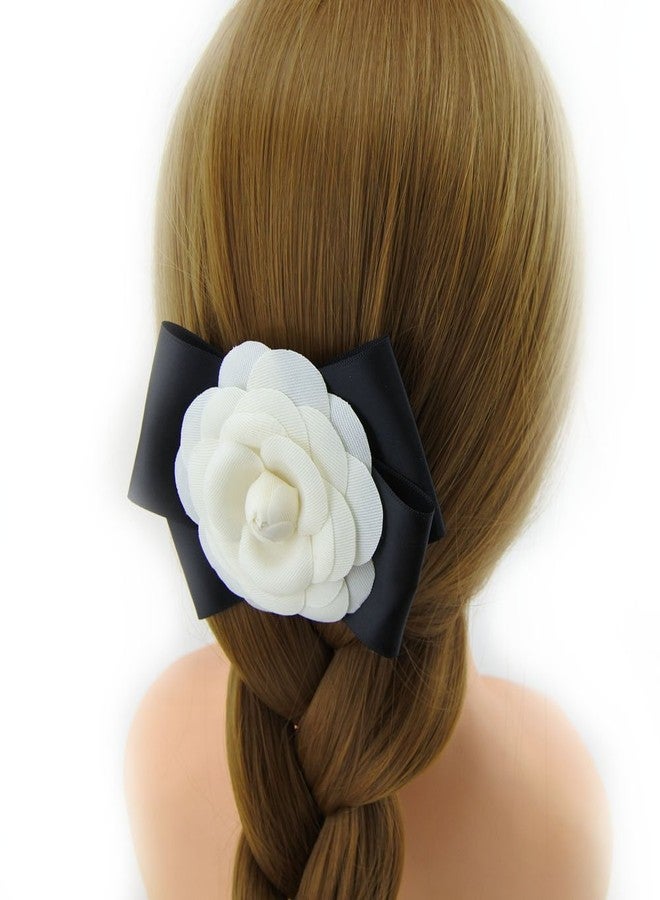 Meilliwish Big Flower Beautiful Wedding Hair Pin Hair Clip for Women (A101)(White) - Image 4