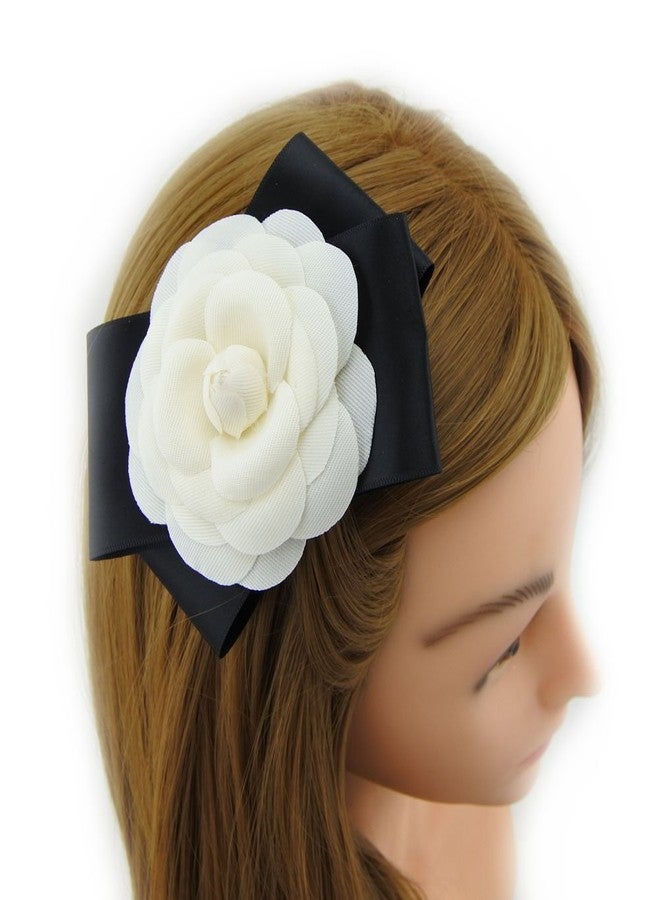 Meilliwish Big Flower Beautiful Wedding Hair Pin Hair Clip for Women (A101)(White) - Image 3