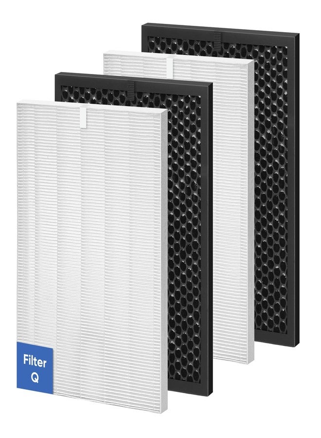 BIHARNT 5510 5520 Replacement Filter Q Compatible with Winix 5510 and 5520 Air Purifier, Includes 2 Pack H13 Filter and 2 Pack Carbon Filter, Part# 1712-0123-00 - Image 1