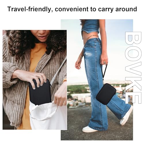 BOVKE Carrying Case Compatible with Fujifilm X100VI / X100V Digital Camera, Extra Mesh Pocket for Charging Cables, Black - Image 2