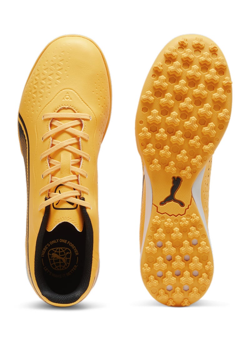 PUMA KING MATCH TT Mens Orange Football Boots - Image 4