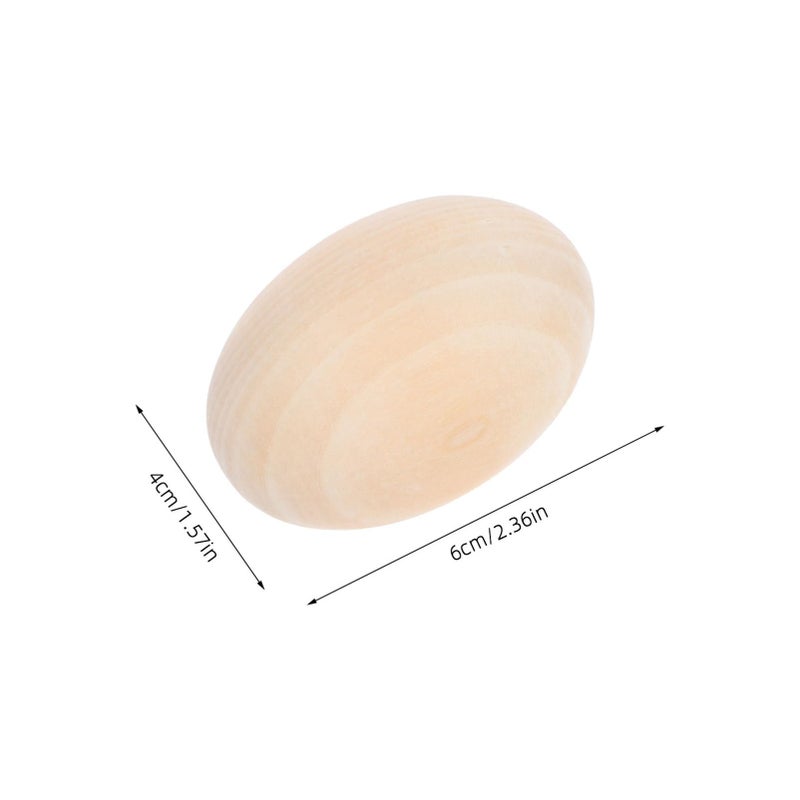 Wooden Easter Eggs For Painting 6 Sets Craft Projects Home Decoration Safe Simulation Eggs - Image 3