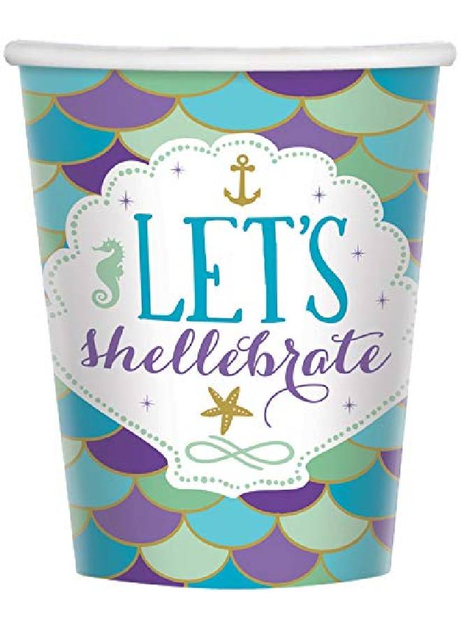 Amscan 581975 Cups | Mermaid Wishes Collection | 9 Oz | 8 Pcs | Birthday - Image 2