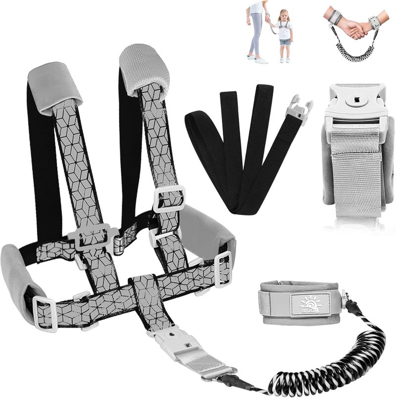 WSZCML Toddler Leash for Walking, Toddler Safety Harnesses Leashes, Safety Harness with Lock for Kids, Anti Lost Wrist Link for Toddlers ，Upgrade with Reflective Tape Liner（6.5ft）for Kids - Image 1