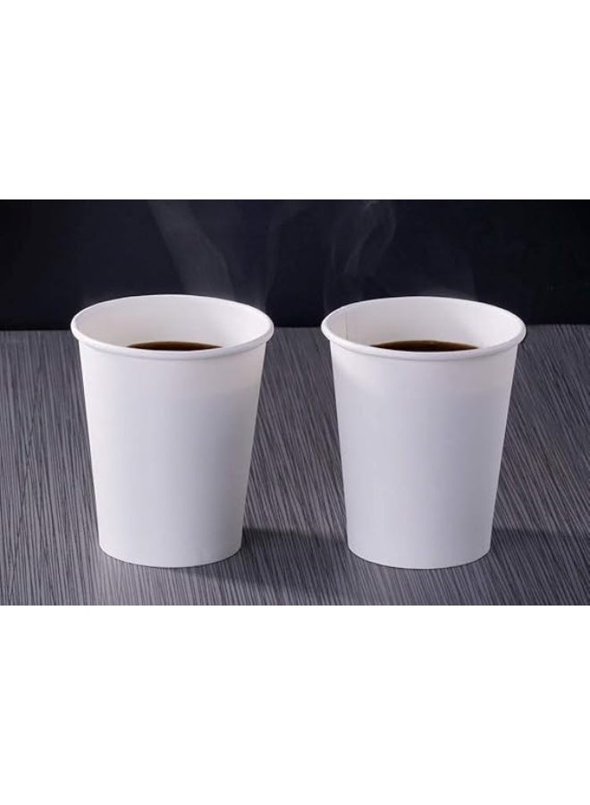 PROMASS [100Cups] 8 oz. White Paper Cups Disposable Hot/Cold Beverage Cup for Water, Juice, Tea  - Image 3