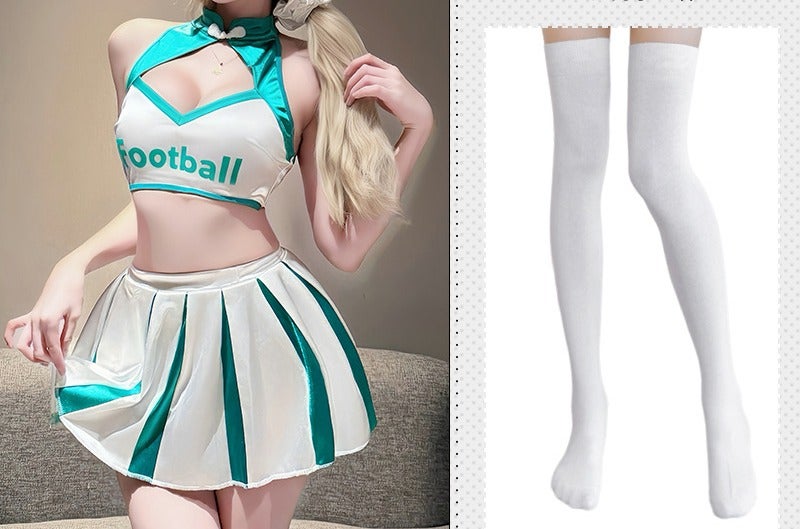 Women's Sports-Inspired Two-Piece Outfit, Pleated Skirt Set, Fashion Performance  Costume