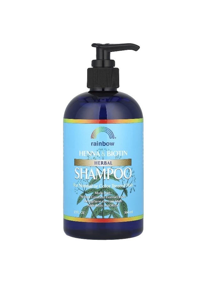 Rainbow Research Rainbow Research, Henna & Biotin Herbal Shampoo, For Normal or Color Treated Hair, 12 fl oz (360 ml)  - Image 1