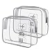 Lermende 2pcs Clear Toiletry Bag TSA Approved Travel BagCarry On for TravelAirport Airline Accessories Compliant BagQuart Sized Makeup Cosmetic bag Women Men Gray 2 Pack - Image 2