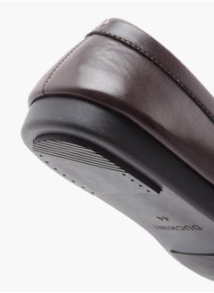 DUCHINI Men's Solid Slip-On Moccasins with Cutout Detail  - Image 5