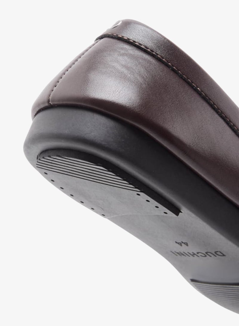 DUCHINI Men's Solid Slip-On Moccasins with Cutout Detail - Image 5