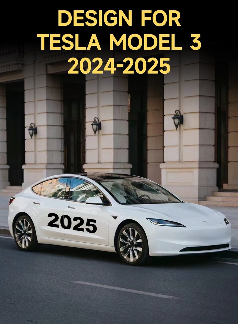 CHIYLE Full Set Floor Mats for 2024-2025 Tesla Model 3 Highland All Weather Floor Mats 2025, TPE Waterproof Non-Slip Frunk Trunk Mats Rear Cargo Liner Interior,Tesla Model 3 Accessories 2025(6 PCS) - Image 2
