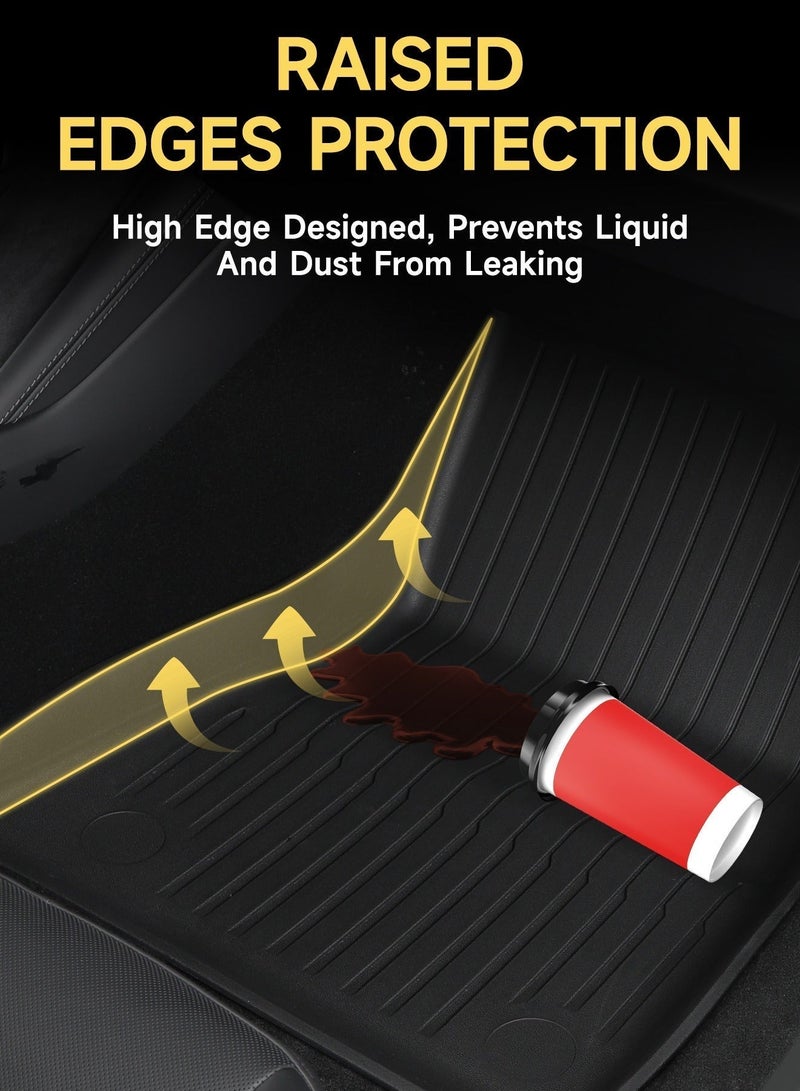 كيل › سجاد أرضي لسيارة تيسلا موديل 3 هايلاند 2024-2026، سجاد تيسلا موديل 3 لجميع الفصول، سجاد صندوق الأمامي وبطانة صندوق الخلفي (أمتعة المقصورة الخلفية)، اكسسوارات تيسلا موديل 3 2024-2025 (6 قطع) (تناسب فقط تيسلا موديل 3 هايلاند 2024-2025) - Image 5