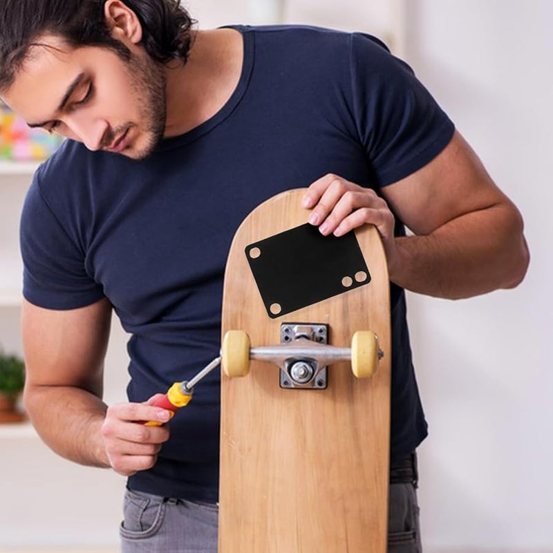 Mikikit 4Pcs Shockproof Skateboard Riser Pads Damping Cushion Wear Resistant Easy Install - Image 4